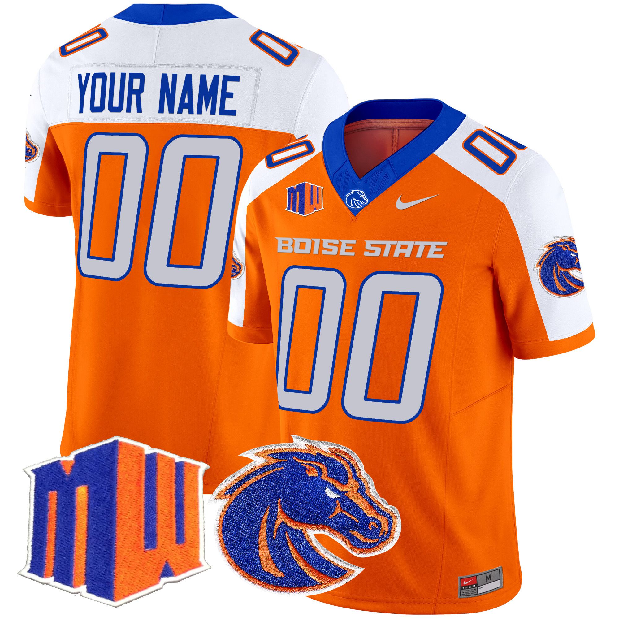 Men Boise State Broncos Orange Nike 2024 Vapor Limited Custom NCAA Jersey->customized ncaa jersey->Custom Jersey